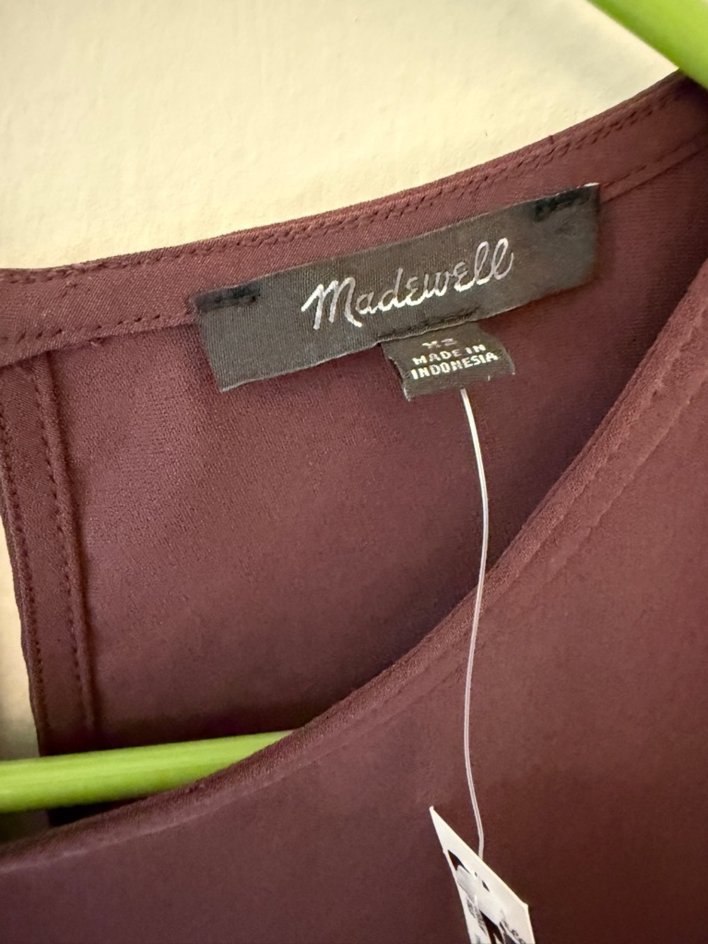 NWT Madewell Shell Tank top Size X-Small in Chocolate Raisin - NY861 - Picture 5 of 14